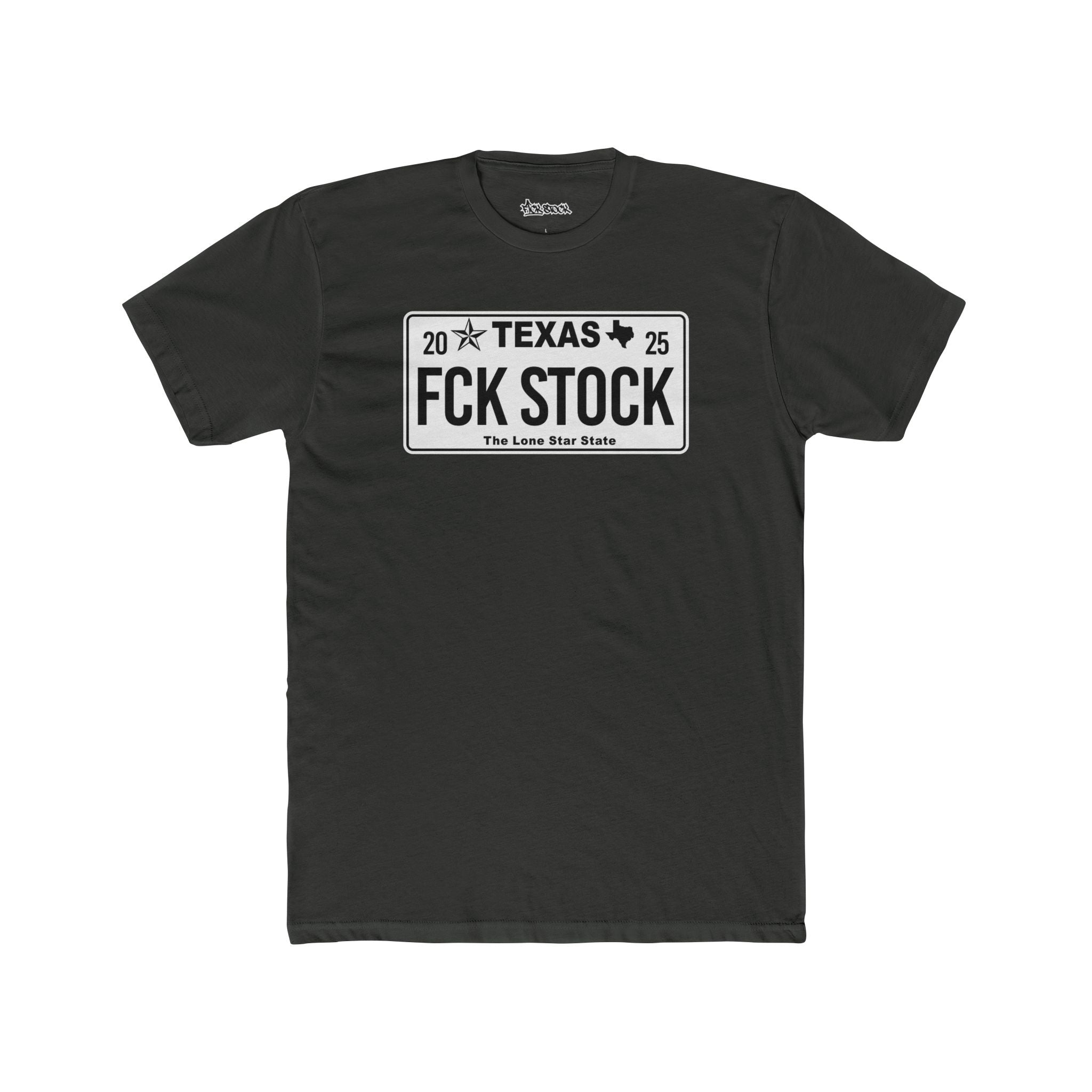 FCK STOCK Texas License Plate Tee