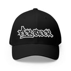 Embroidered Graffiti Logo Cap — Closed-Back Structured Hat