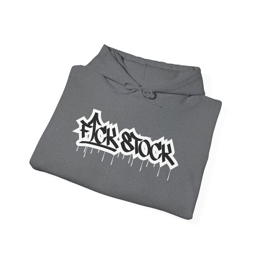 FCK STOCK Drip White Design Hoodie