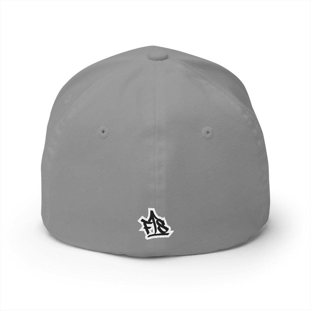 Embroidered Graffiti Logo Cap — Closed-Back Structured Hat