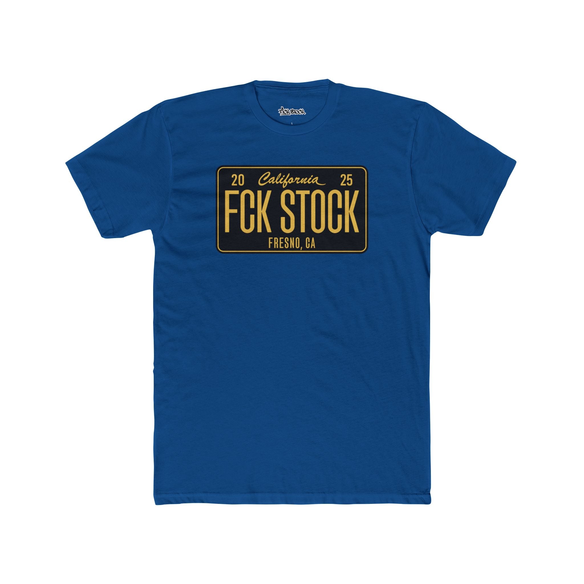 FCK STOCK  Fresno License Plate Tee Black/Yellow