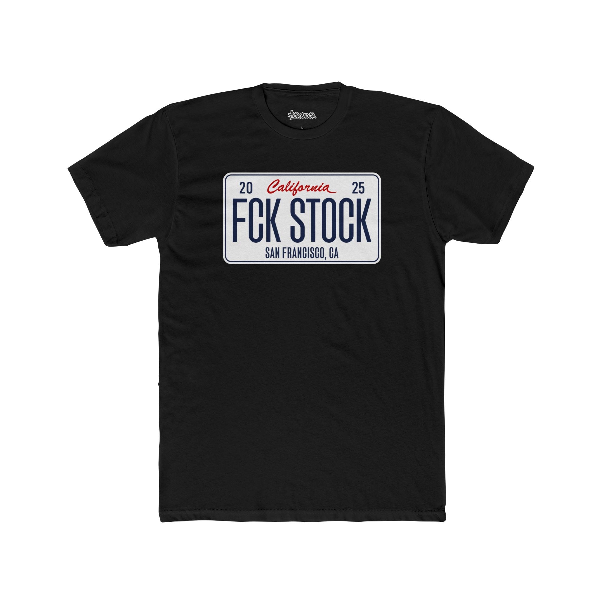FCK STOCK San Francisco License Plate Tee White Plate