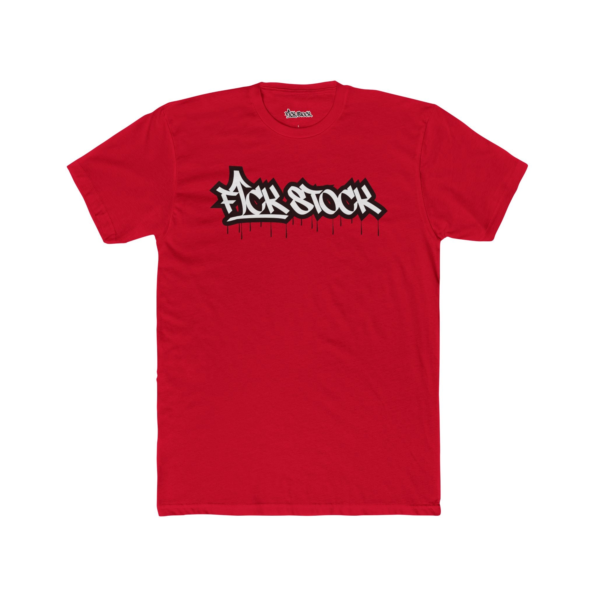 FCK STOCK Black Drips Design Tee