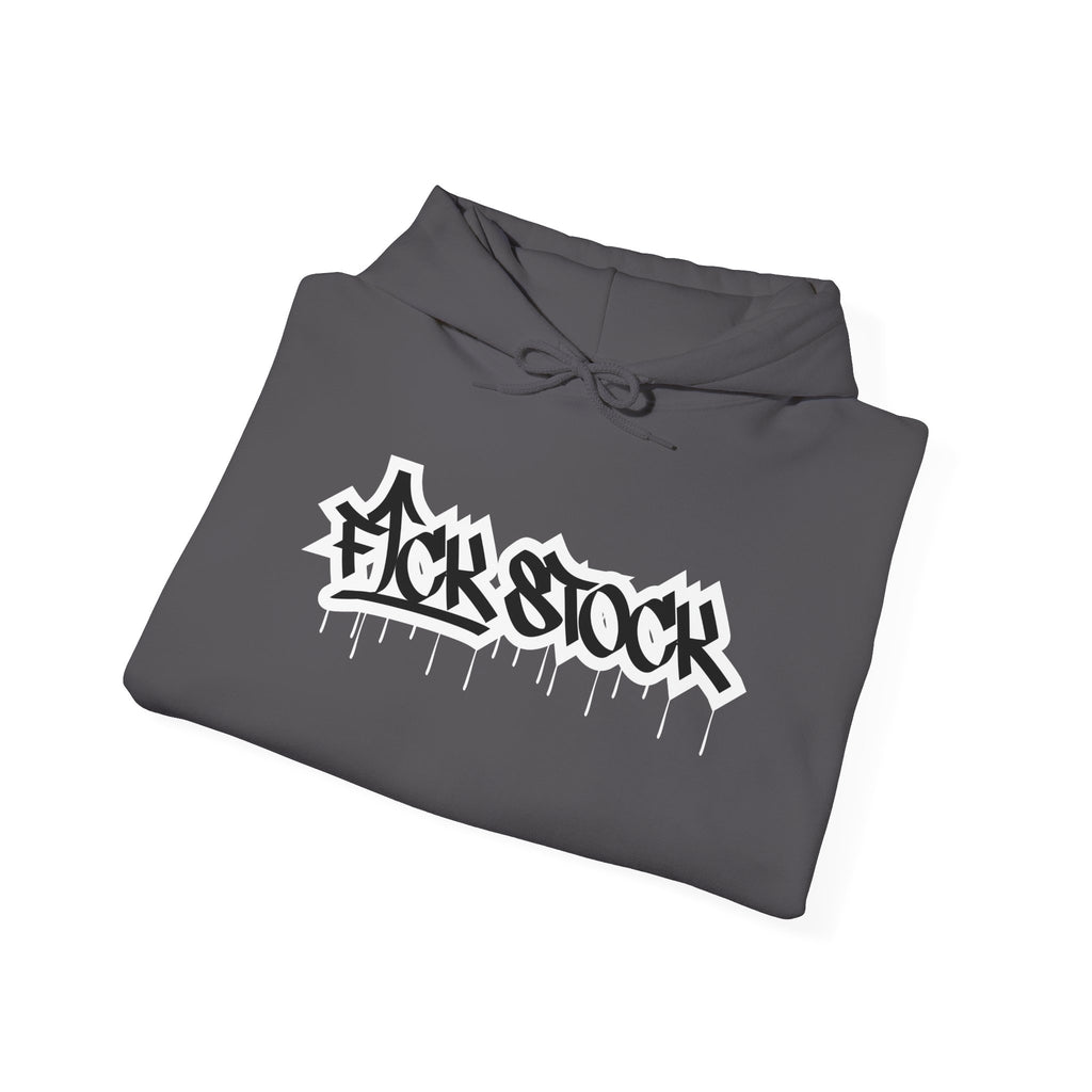 FCK STOCK Drip White Design Hoodie