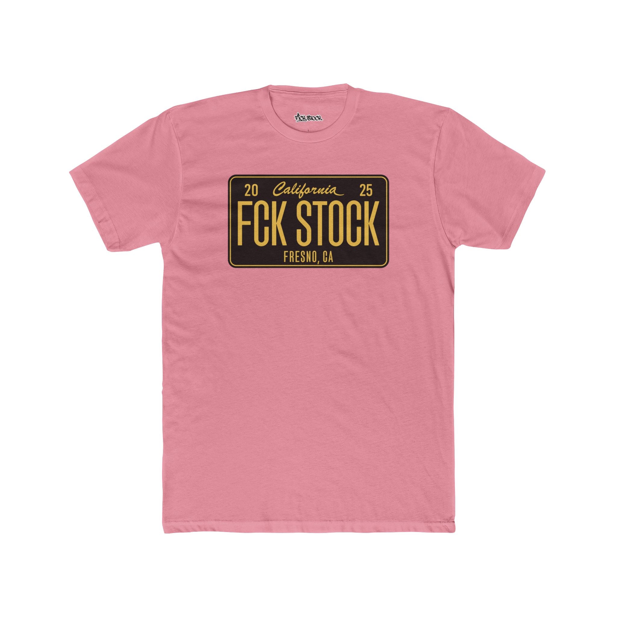 FCK STOCK  Fresno License Plate Tee Black/Yellow