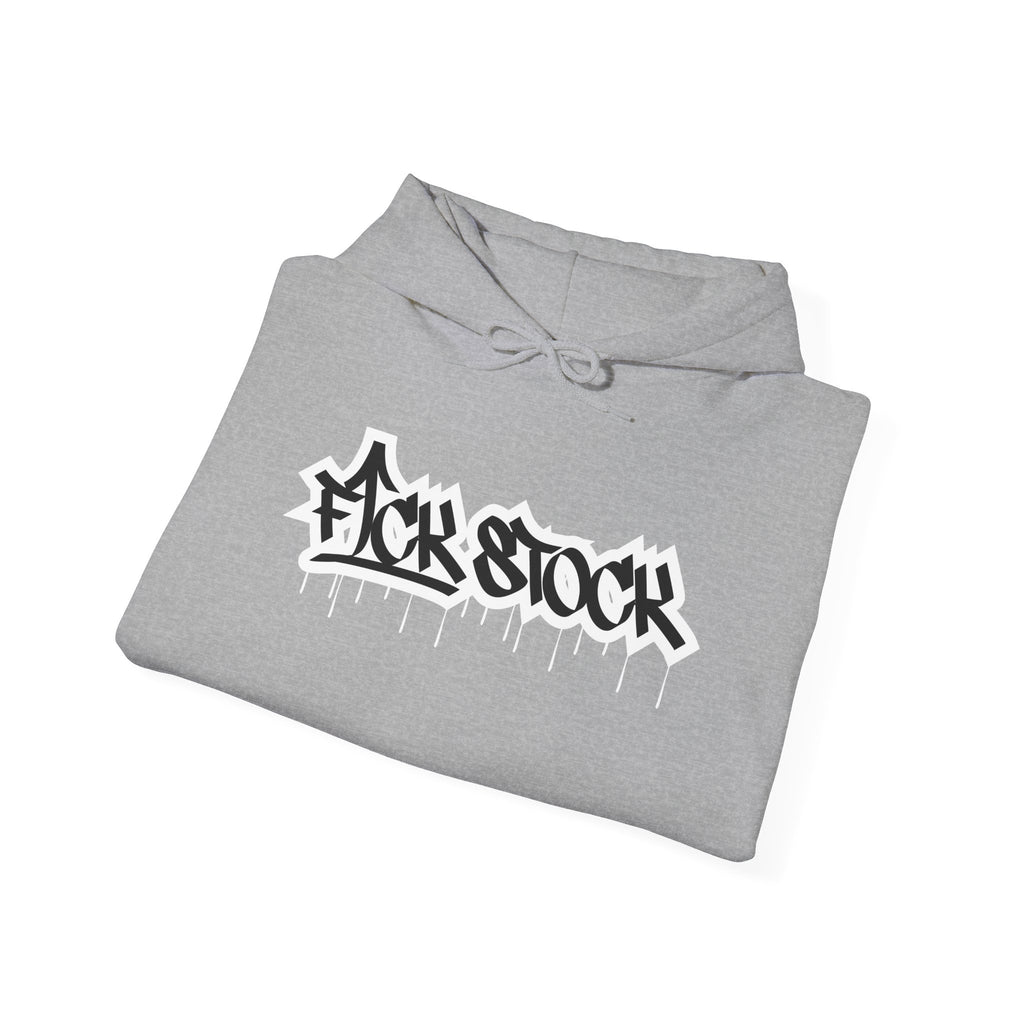 FCK STOCK Drip White Design Hoodie