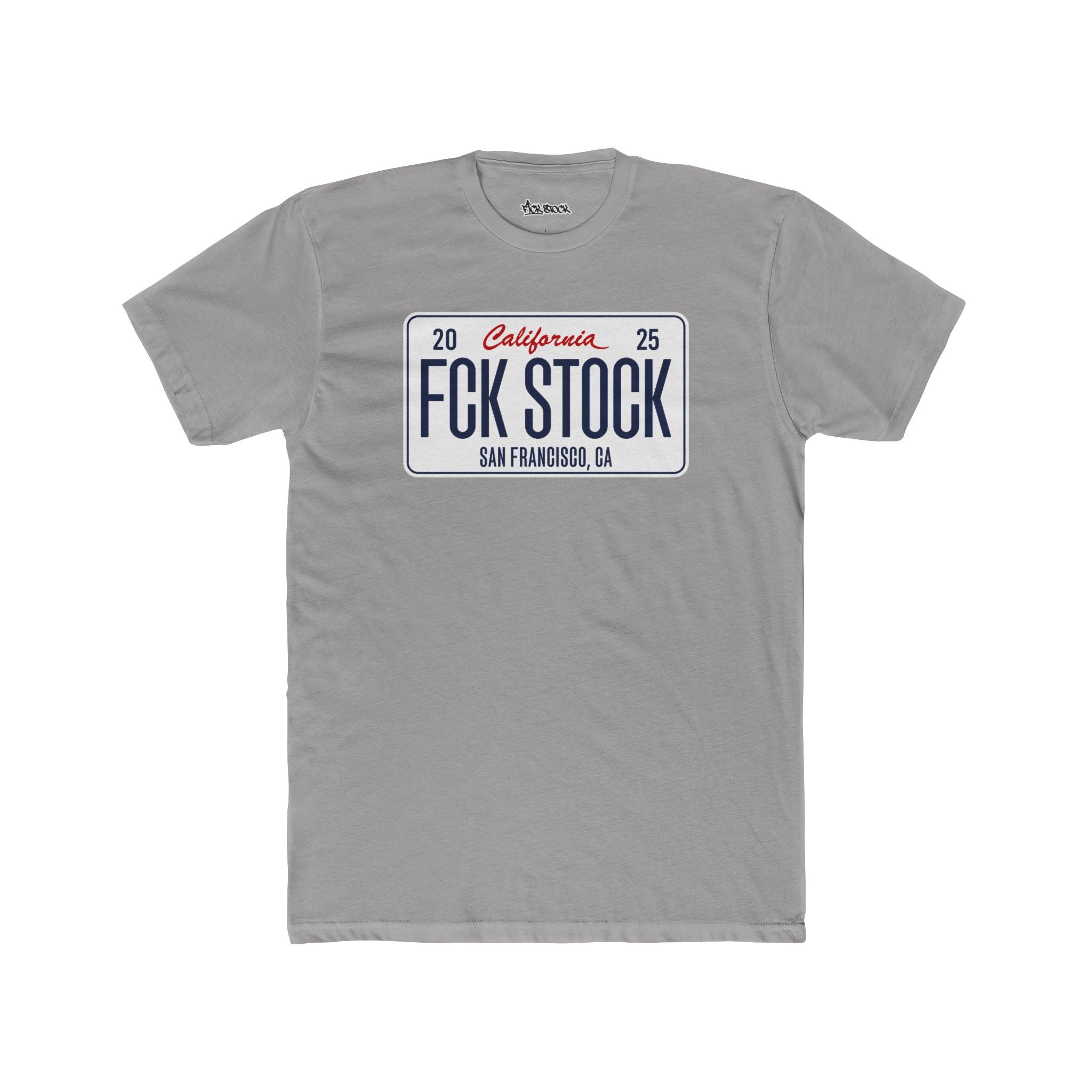 FCK STOCK San Francisco License Plate Tee White Plate