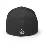 Embroidered Graffiti Logo Cap — Closed-Back Structured Hat