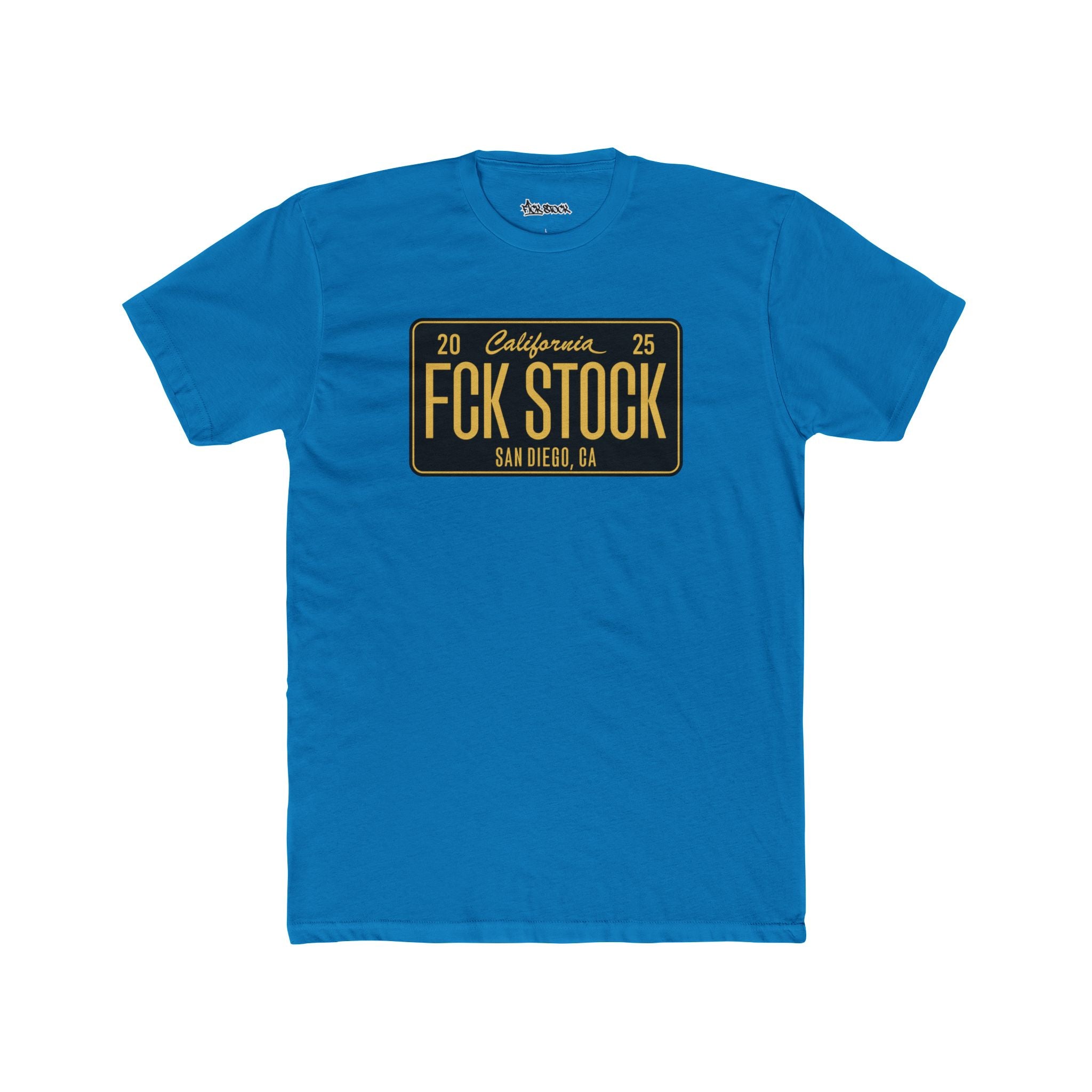 FCK STOCK  San Diego License Plate Tee Black/Yellow