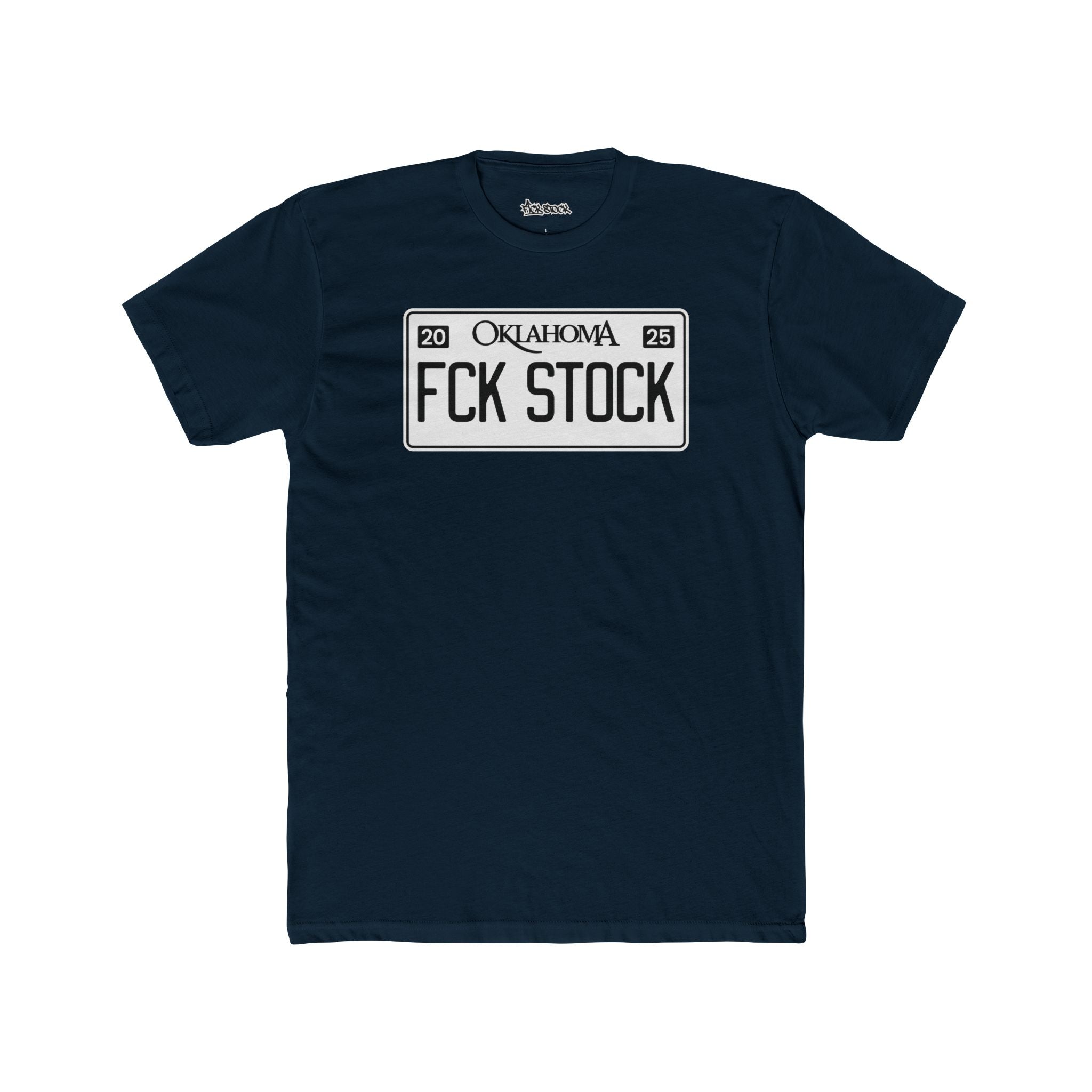 FCK STOCK Oklahoma License Plate Tee