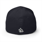 Embroidered Graffiti Logo Cap — Closed-Back Structured Hat