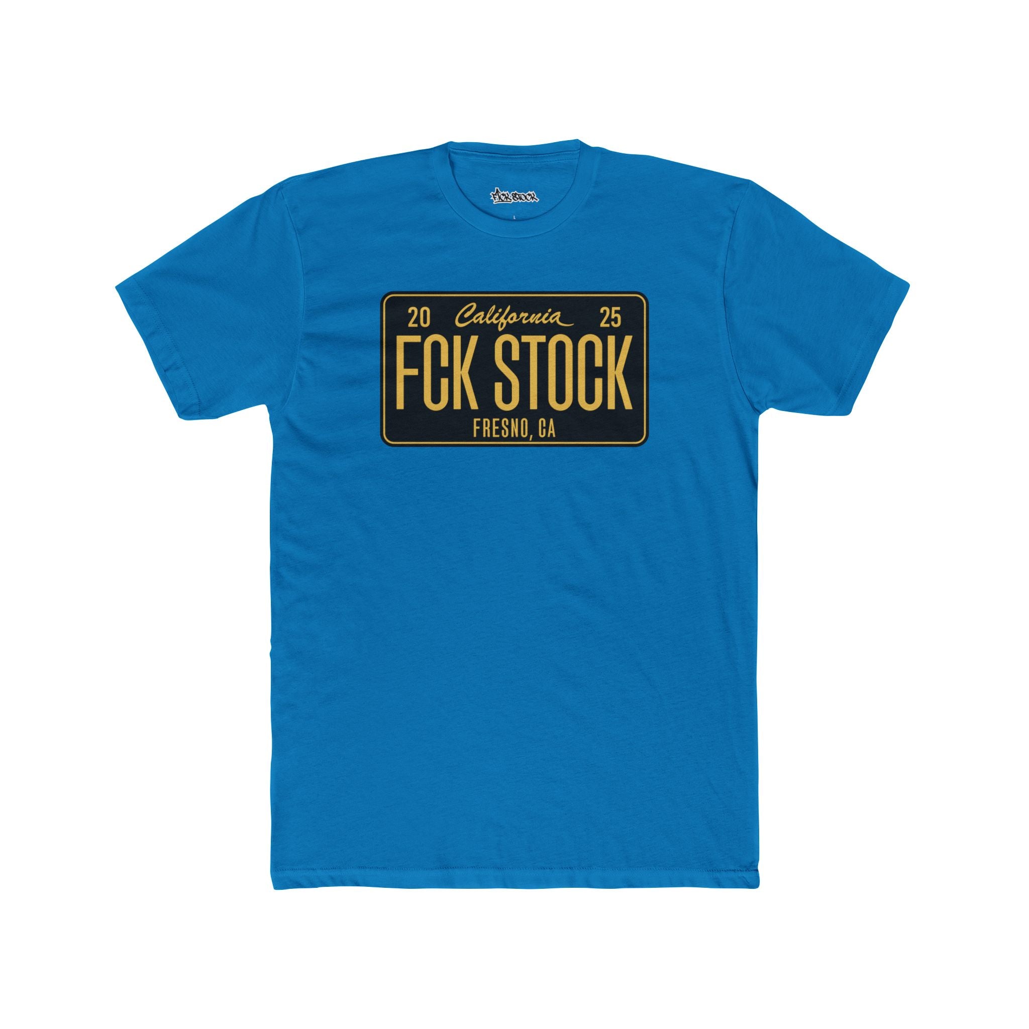 FCK STOCK  Fresno License Plate Tee Black/Yellow