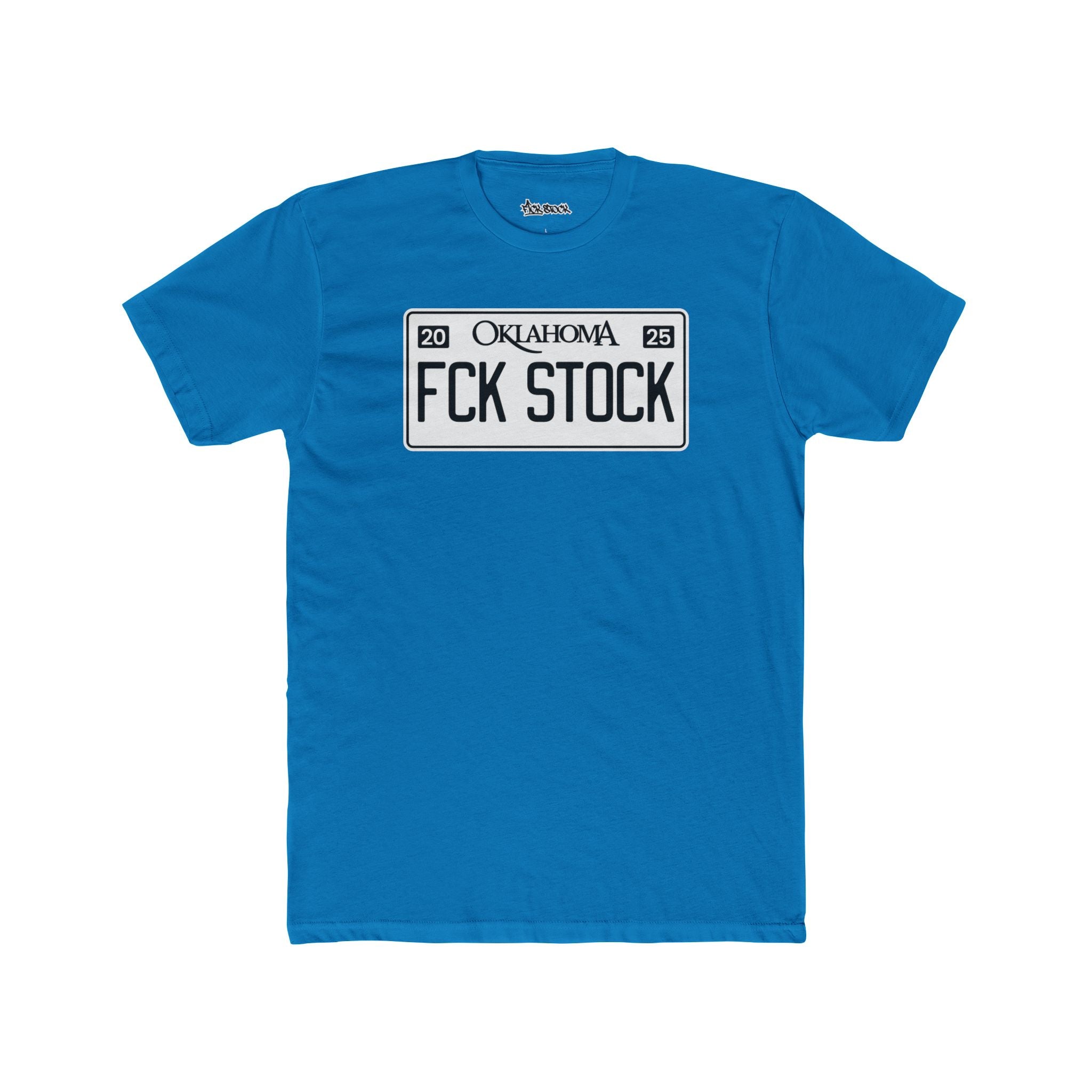 FCK STOCK Oklahoma License Plate Tee