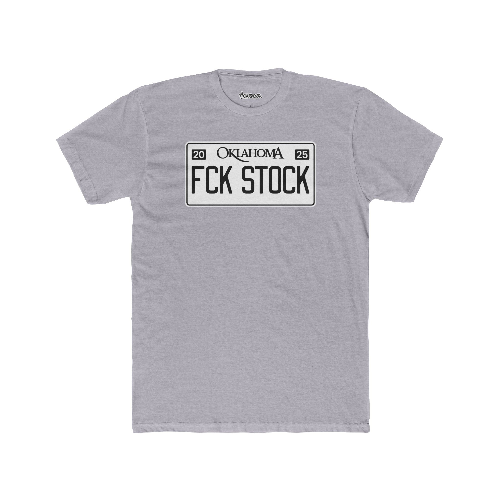 FCK STOCK Oklahoma License Plate Tee