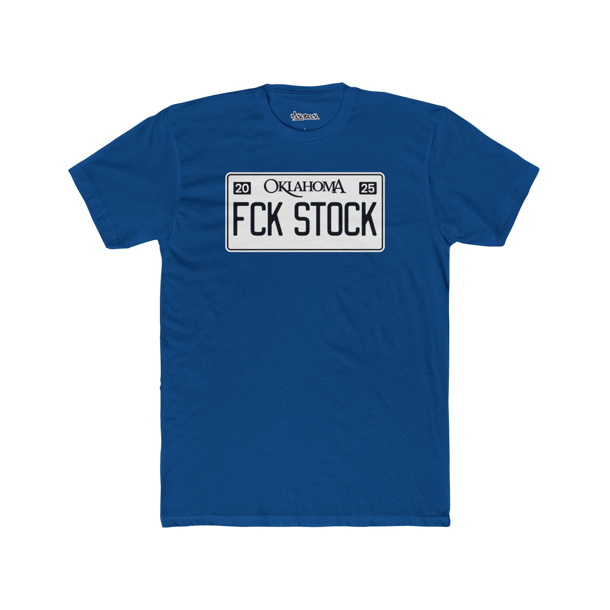 FCK STOCK Oklahoma License Plate Tee