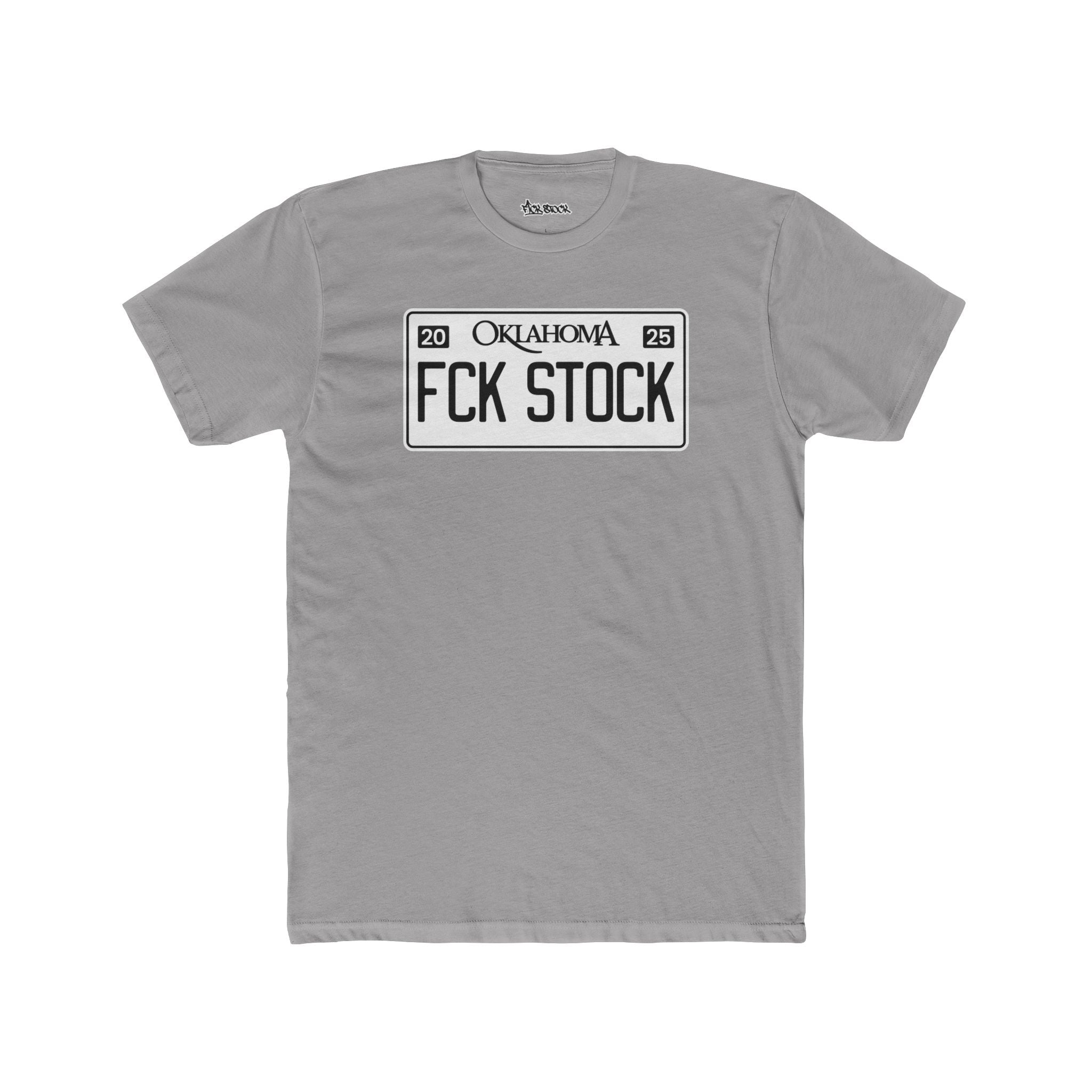 FCK STOCK Oklahoma License Plate Tee