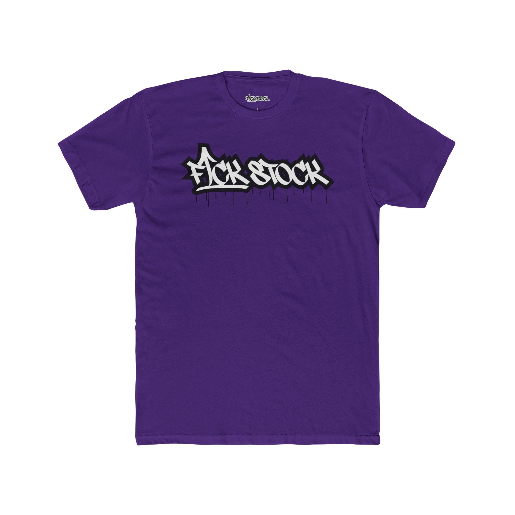 FCK STOCK Black Drips Design Tee