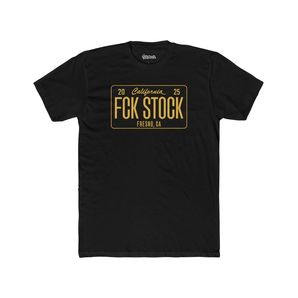FCK STOCK  Fresno License Plate Tee Black/Yellow