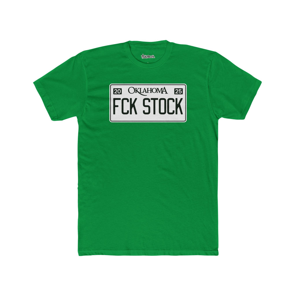 FCK STOCK Oklahoma License Plate Tee