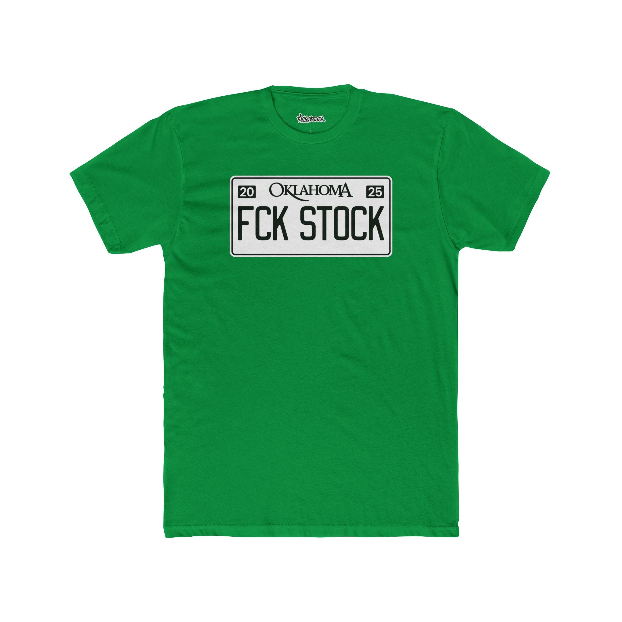 FCK STOCK Oklahoma License Plate Tee