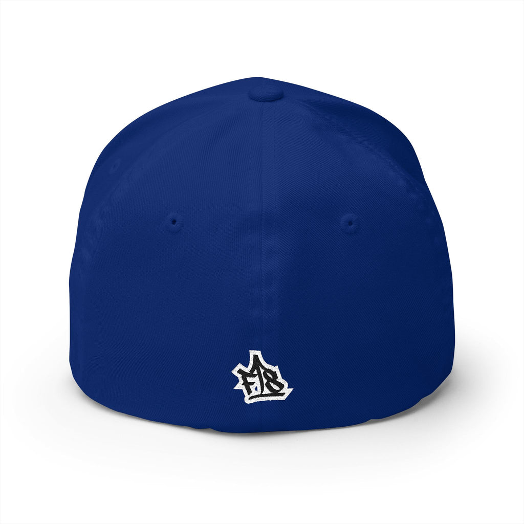 Embroidered Graffiti Logo Cap — Closed-Back Structured Hat