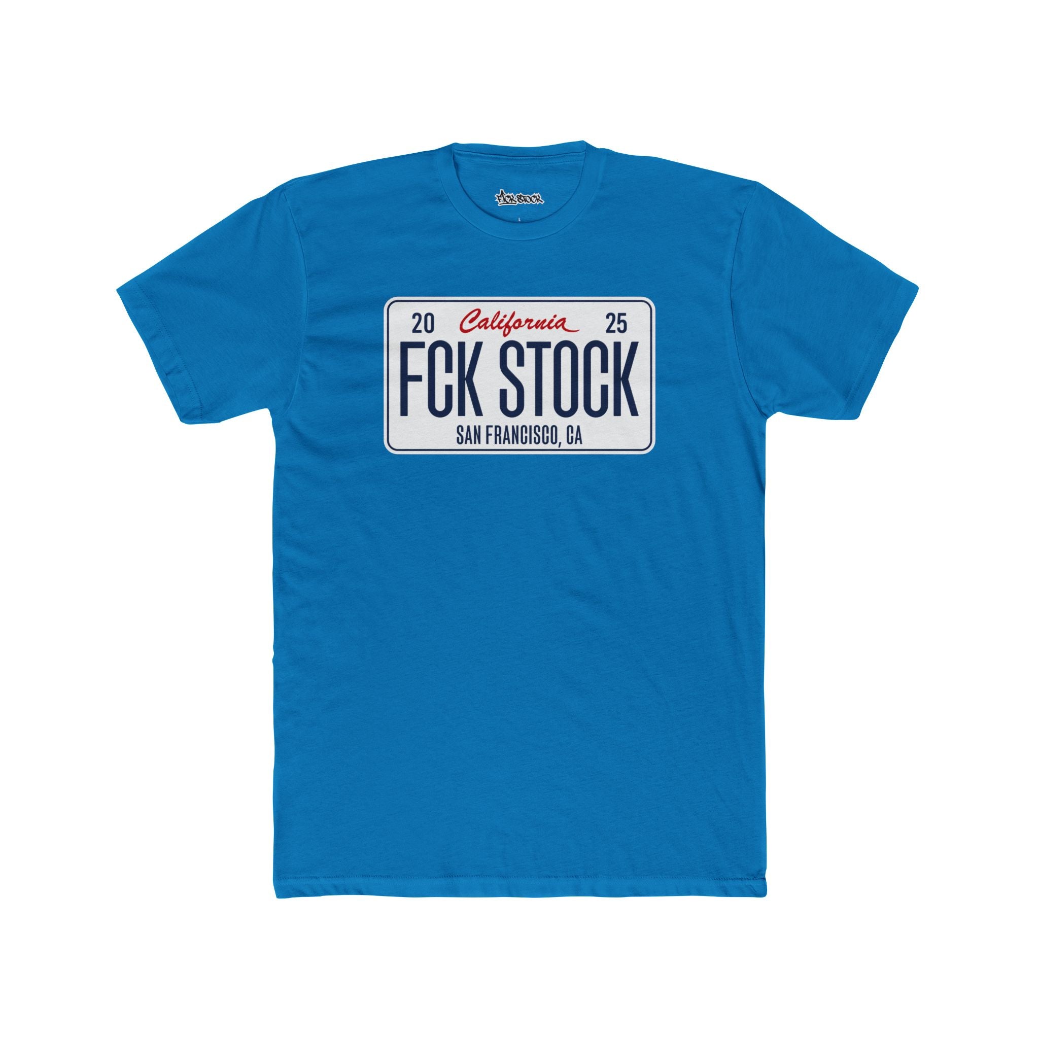 FCK STOCK San Francisco License Plate Tee White Plate