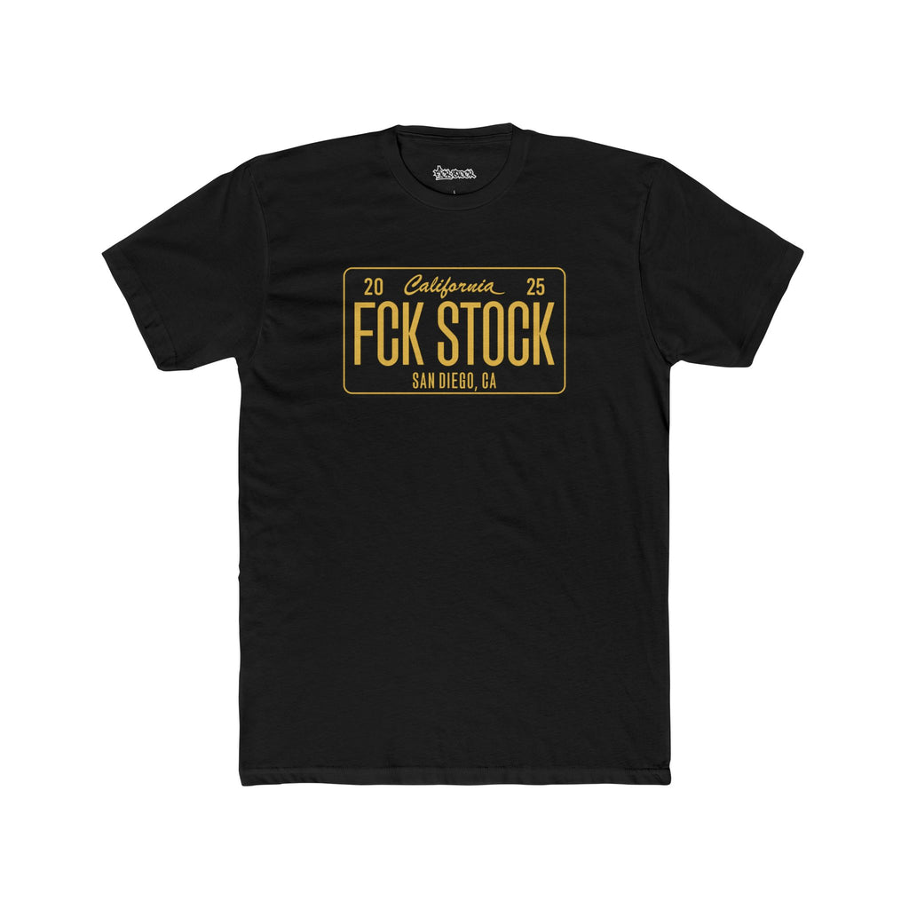 FCK STOCK  San Diego License Plate Tee Black/Yellow
