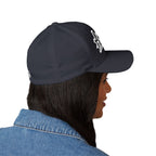 Embroidered Graffiti Logo Cap — Closed-Back Structured Hat